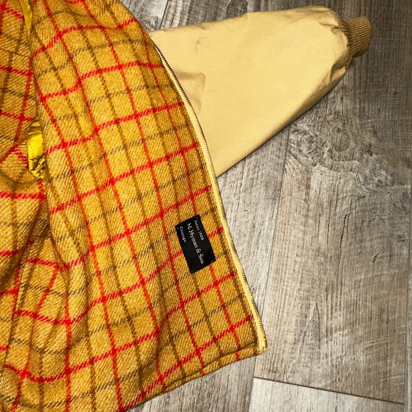 Vintage Zero King Wind Water Repellant 50s USA Yellow Boxy Full Zip Jacket wool - Picture 9 of 9